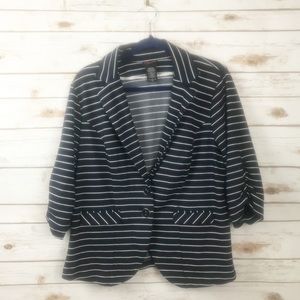 Torrid Navy and White Stripe Blazer Size 2